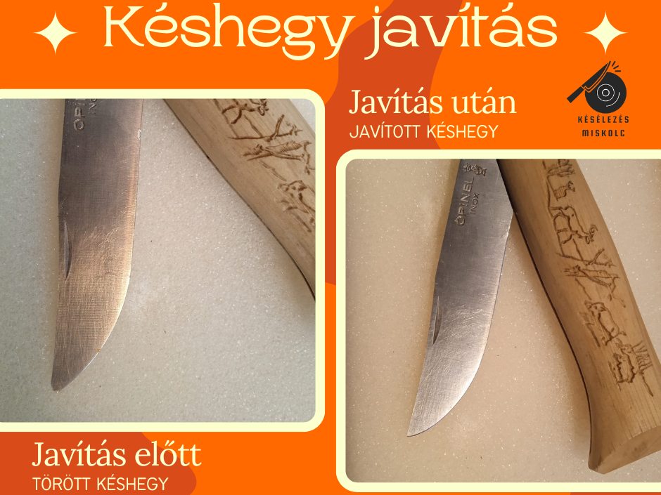 Opinel késhegy javítása
